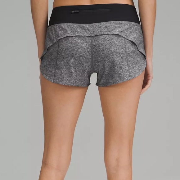 Lululemon Speed athletic running shorts black white - Picture 3 of 10